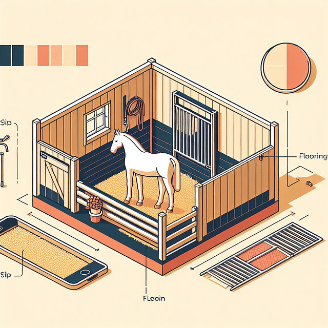 safe and comfortable horse stall with non-slip flooring