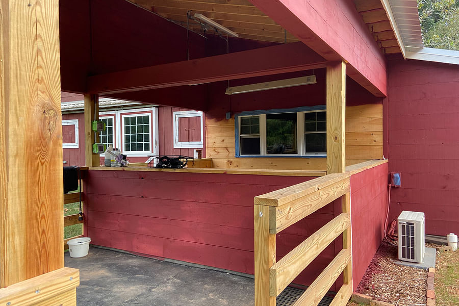 climate-controlled tack room renovation