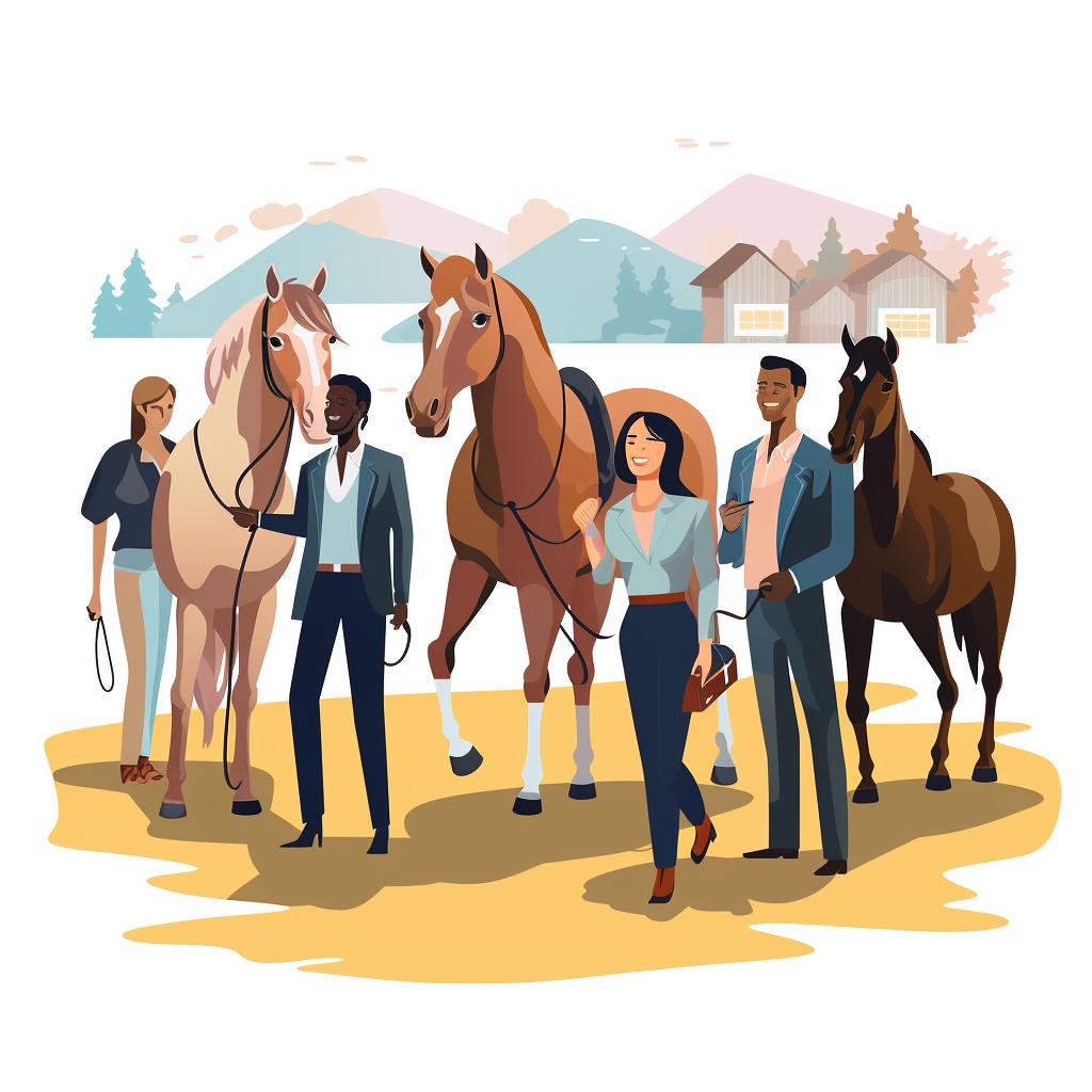 A diverse group of potential horse property buyers
